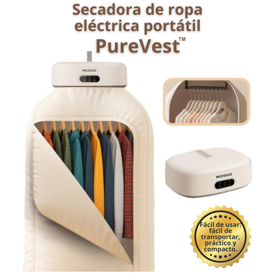 Secadora Portátil 3 en 1: Seca, Esteriliza y Ahorras Espacio
